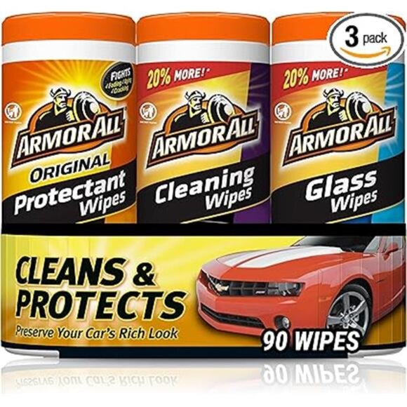 Glass and Cleaning Wipes, Wipes for Car Interior and Car Exterior, 30 Count Each - Picture 7 of 7
